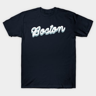 Boston cursive script T-Shirt